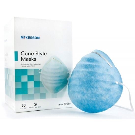 Mask Surgical Molded Cone Blue Elastic band  50Box