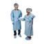 ChemoBlock Procedure Gown  Disposable Medium  Blue Knitted Cuff  24Case