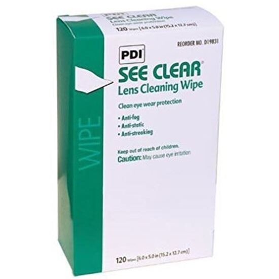 Wipes Eyeglass Cleaning AntistaticAntifog Formula For Use with Glass and Polycarbonate Lenses See Clear 120Box