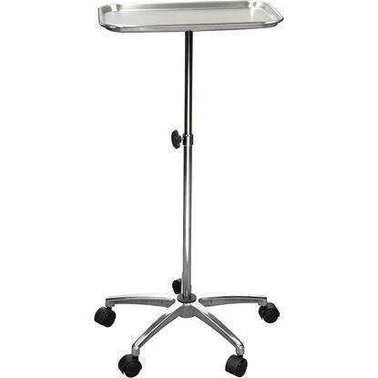 Mayo Stand, Instrument, Mobile,  5 caster, Adjustable 29" - 47",  Each