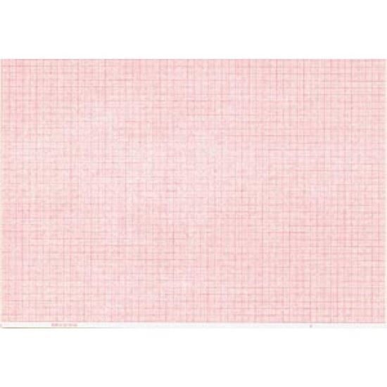 EKG Chart Paper 280mm x 210mm  Red FanFold  Thermo Sensitive for all AT2  200pack