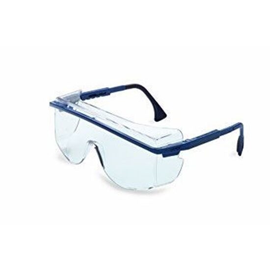 Eyewear Protective Blue Frame Clear Lens Cushioned Temple Style Uvextreme AntiFog Coating Astro OTG 3001 Each