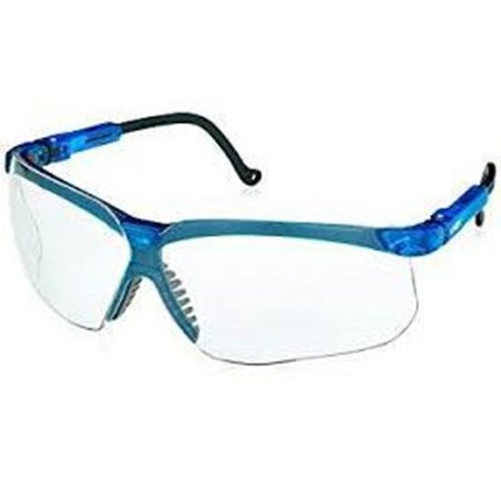 Eyewear Protective Vapor Blue Frame Clear Lens Wraparound Style Uvextreme AntiFog Coating Genesis Each