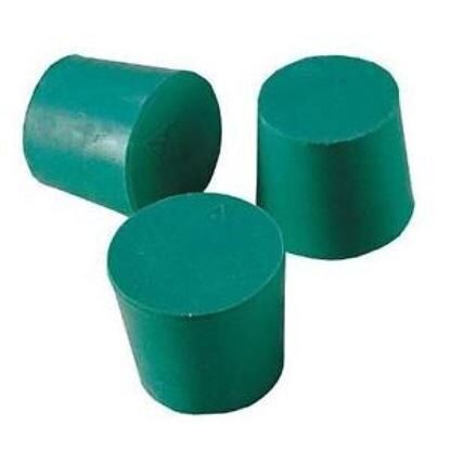 Stoppers, Neoprene, Green, Solid, 32/26mm, Size 6, VWR®, 19/Package