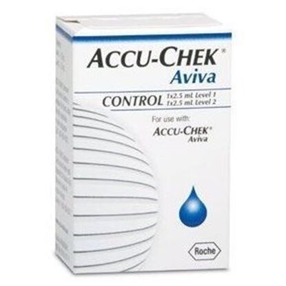 Accu-Chek® Aviva Blood Glucose Control Solution 2 x 2.5 mL Level 1 & 2, Each