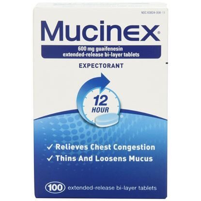 Mucinex  600mg, Extended Release Tablets  100/Box