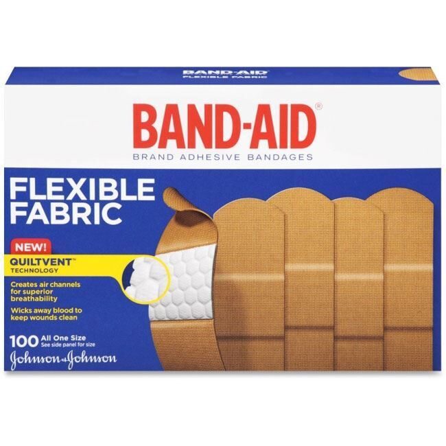 Bandage, Strip Flexible Fabric, 1 x 3, Sterile, Band-Aid®, 100/Box