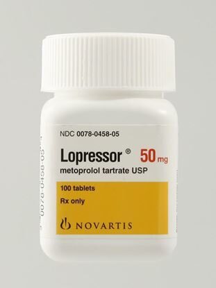 Lopressor, 50mg, 100 Tablets/Bottle