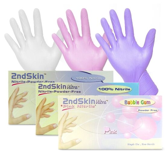 Gloves Nitrile Synthetic PowderFree LatexFree 2nd Skin 100Box