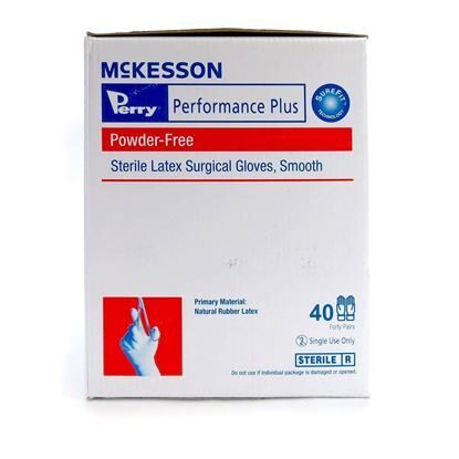 Gloves, Surgeon, Latex, Powder-free, Sterile, Cream, Hand Specific, Smooth, No Powder®, 50/Box