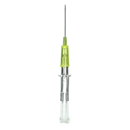 Surflo® Peripheral IV Catheter, 24G x 0.75" Yellow Straight Hub, Each