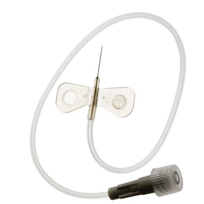 Surflo® Winged Infusion Set, 27G x 1/2" Gray, 8" Tubing, Regular Wall Needle, Each