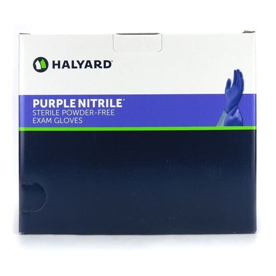 Gloves Nitrile Sterile Powderfree Purple 50 PairsBox