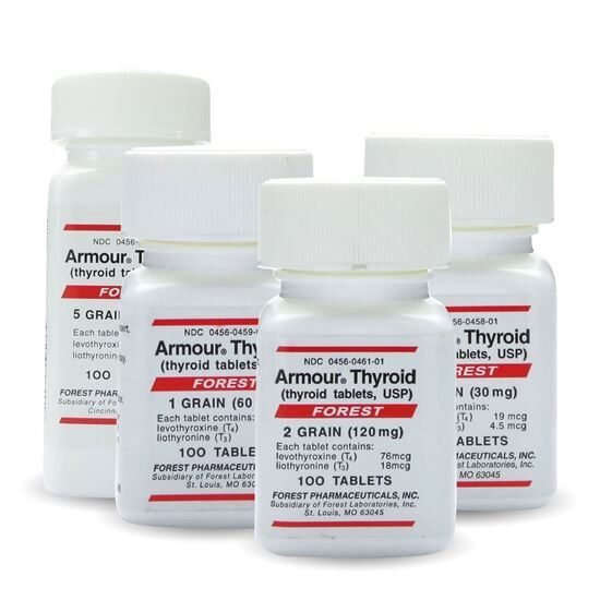 Thyroid, Armour®, 100 Tablets/Bottle McGuff