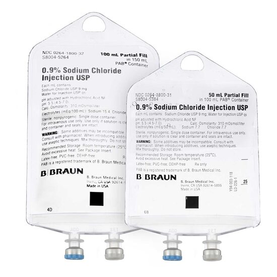 09 Sodium Chloride Partial Fill Bag PAB