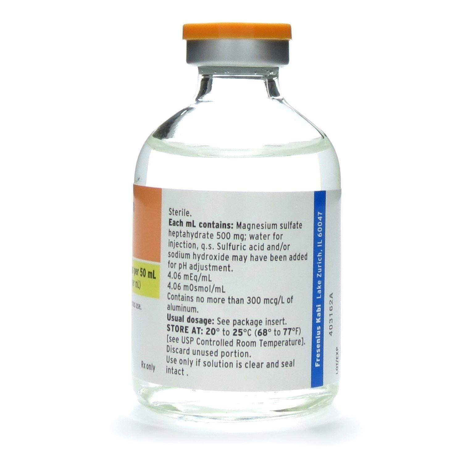 Magnesium Sulfate 50, 500mg/mL, SDV, 50mL Vial McGuff