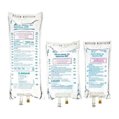Sterile Water IV Solution Injection, Excel® Bag, Latex/PVC/DEHP-free