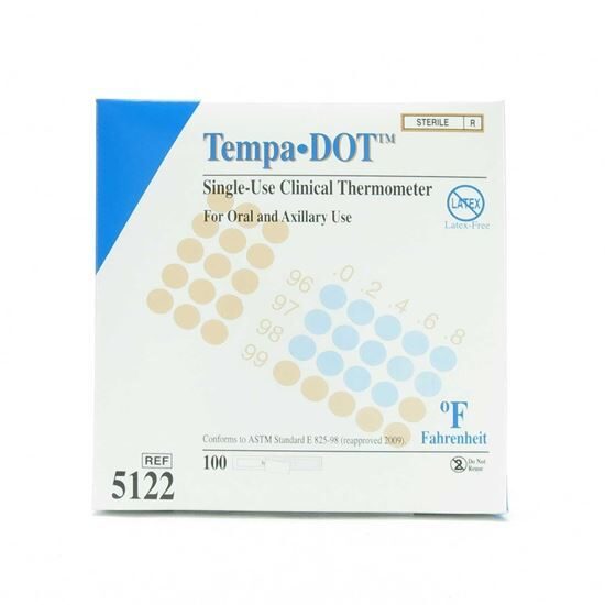 Thermometer TempaDOT Disposable 100Box