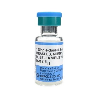 Vaccine, MMR-Measles/Mumps/Rubella, SDV Vial, No Preservatives,  (1 vial MMR powder, 1 vial Diluent)
