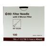 Needle Filter 19G x 1 12 5 Micron  100Box