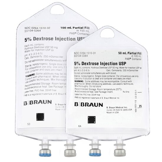 5 Dextrose Partial Fill Bag PAB