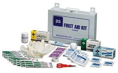First Aid Kit, Weatherproof/Rustproof 175 piece, 25 person Each