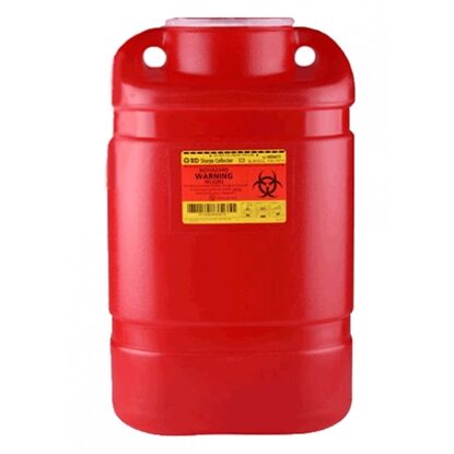 BD® Sharps Container 2.05 Gallon, Hinged Snap On Locking Lid, Each