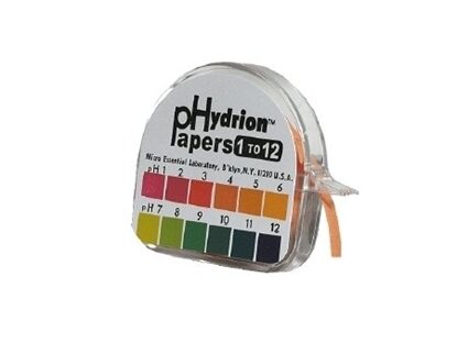 pH Indicator Strips, 1 to 12pH,   1 pH units, 15 ft,  Roll