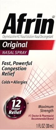 Afrin Oxymetazoline 0.05% Nasal Spray 30 mL, Each