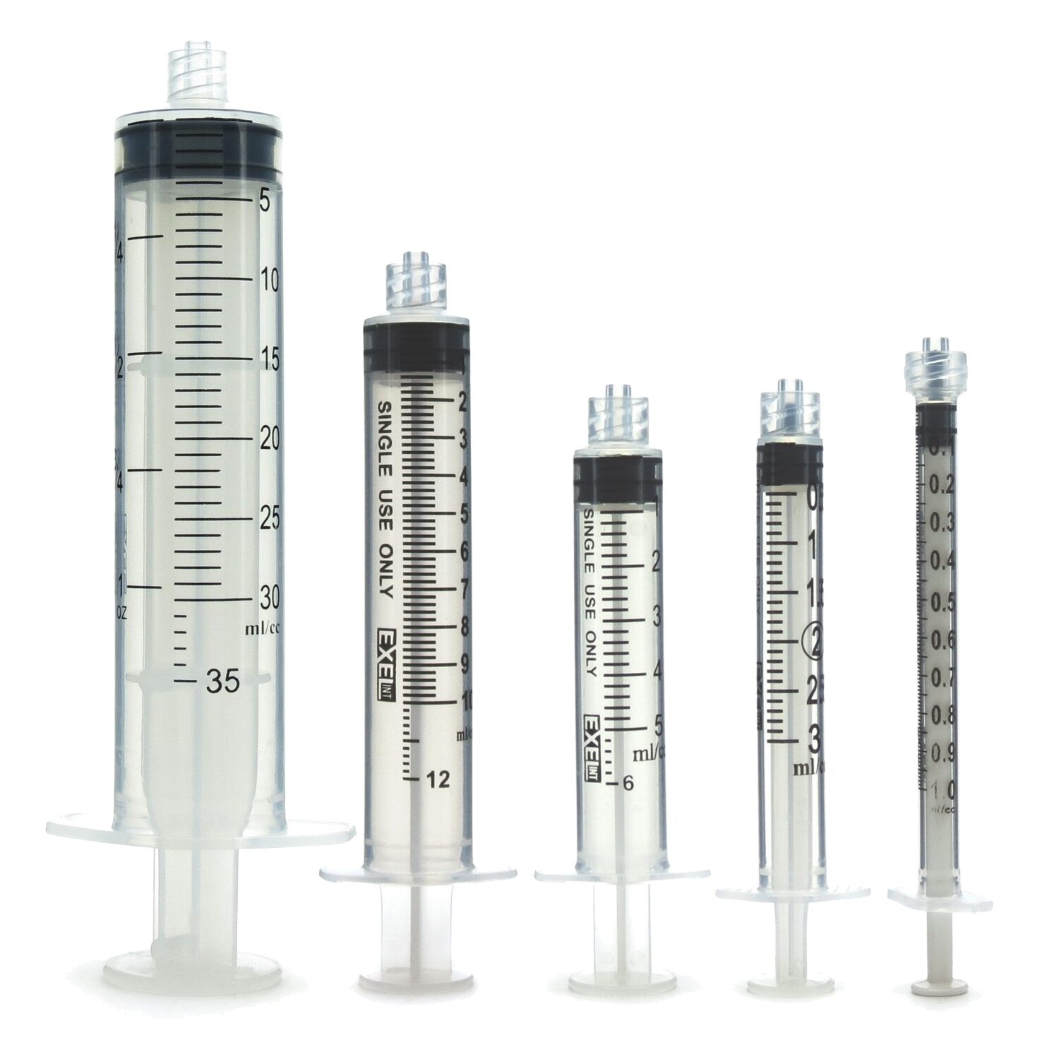 Exel International 10 to 12cc Syringes with Needle, Luer Lock Tip