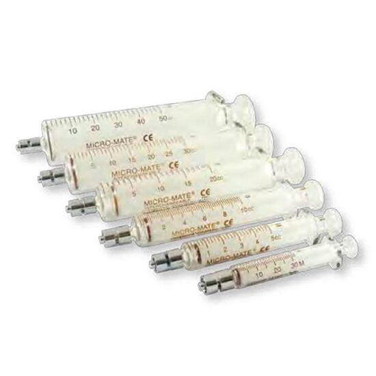 10cc Syringe Glass Luer Lock No Needle MicroMate Each
