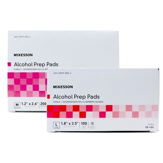 Alcohol Prep Pads Sterile McKesson