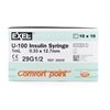 1cc Insulin Syringe 29G x 12 Exel Comfort Point  100Box