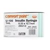 1cc Insulin Syringe 29G x 12 Exel Comfort Point  100Box