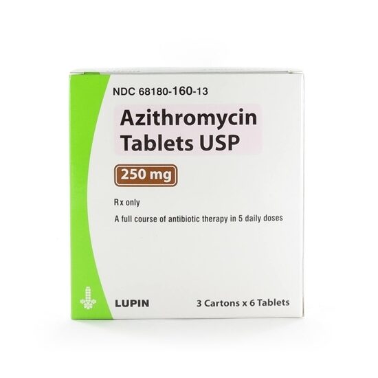 Azithromycin  UnitDose  250mg   18 tabletsBox  packed as 3x6