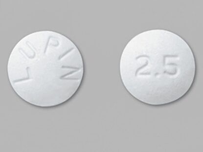 Lisinopril, 2.5mg Tablets, 100/Bottle