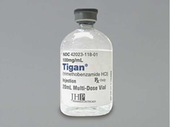 Tigan Trimethobenzamide hydrochloride 100mgmL MDV 20mL Vial