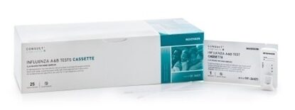 Influenza A/B Diagnostic Test Kit, Consult®, Nasal Fluid, Nasal Wash, Nasal Aspirate, Swab Tests 25/Box
