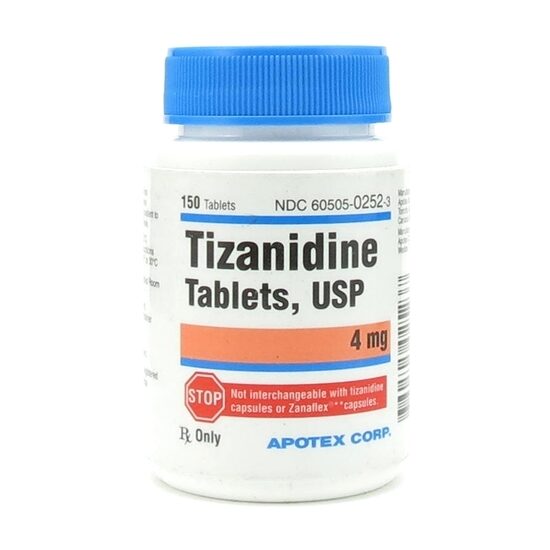 Tizanidine   4mg  Tablets   150Bottle