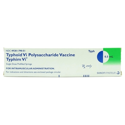 Typhim Vi Typhoid Vaccine 25 mcg, Prefilled Syringe 0.5 mL, Each