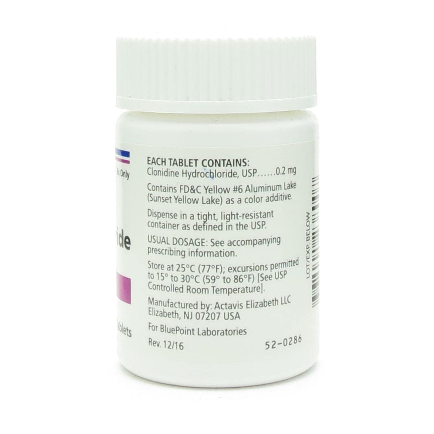 Clonidine hcl 0 2mg 100 tablets bottle mcguff