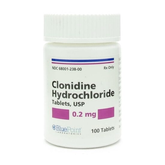 Clonidine HCl 02mg 100 TabletsBottle
