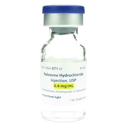 Naloxone HCl, 0.4mg/mL, SDV, 1mL, 10 Vials/Tray