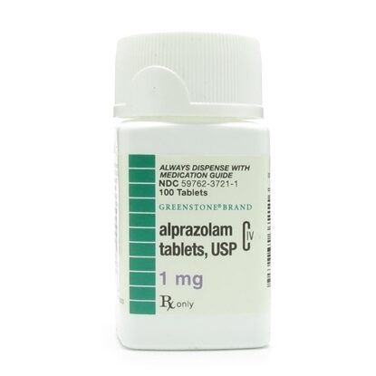 Alprazolam [C-IV], 1mg, 100 Tablets/Bottle
