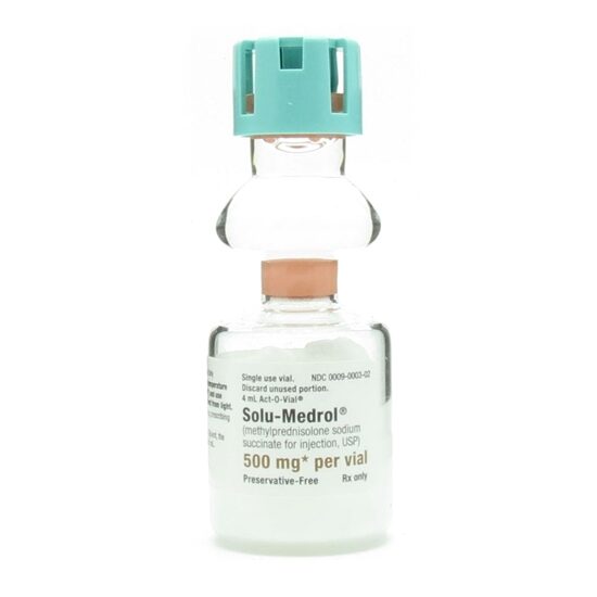 Solu-Medrol® Methylprednisolone Injection 500 mg/Vial, Single Dose ACT-O-VIAL® 4 mL, Each