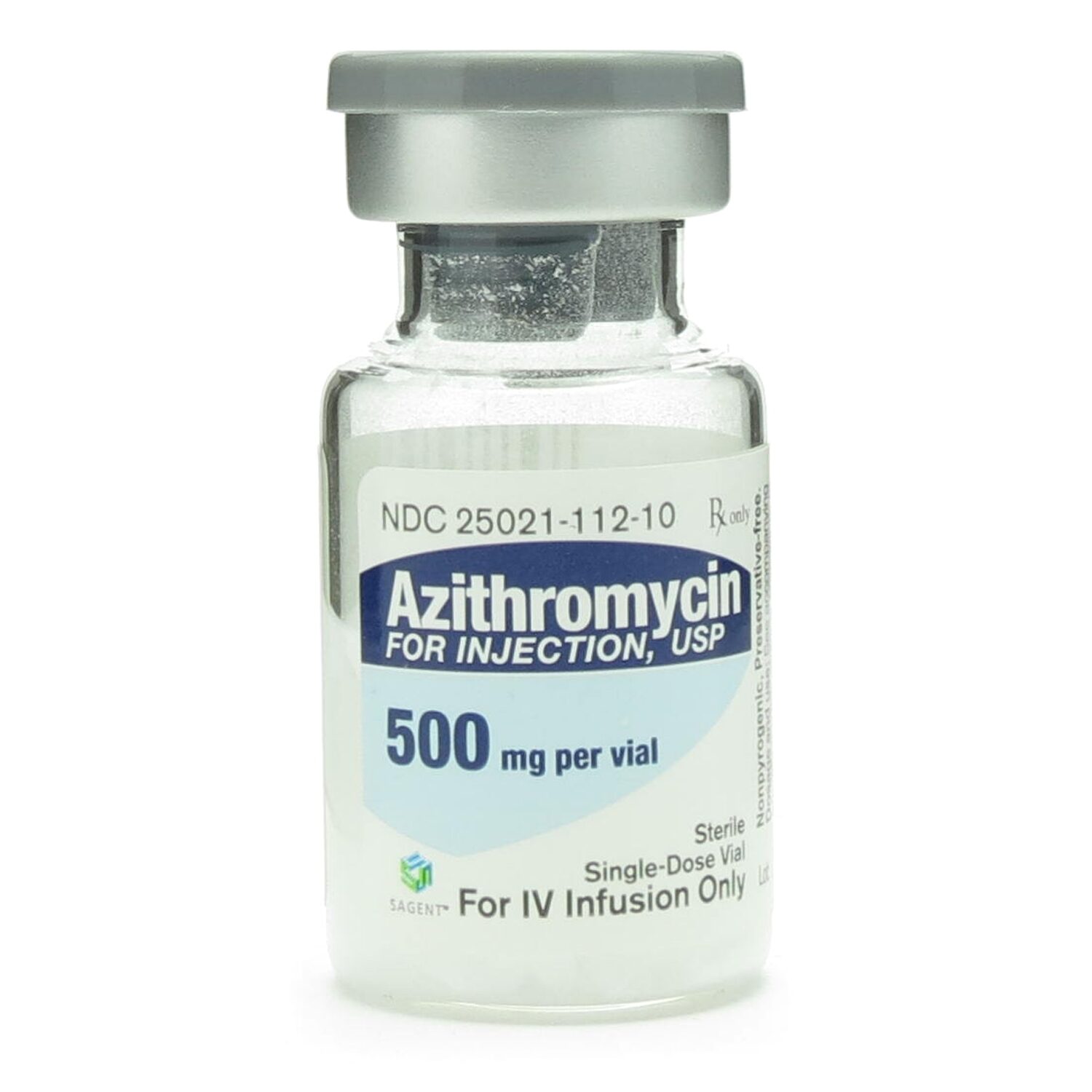 Azithromycin IV, Powder, 500mg/Vial, SDV 10mL, 10 Vials/Tray