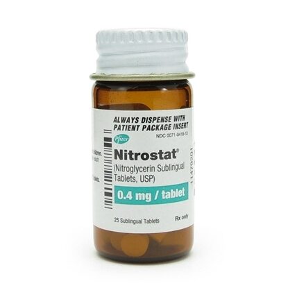 Nitrostat® (Nitroglycerin Sublingual), 0.4mg, Sublingual,  4 x 25 Tablets/Box