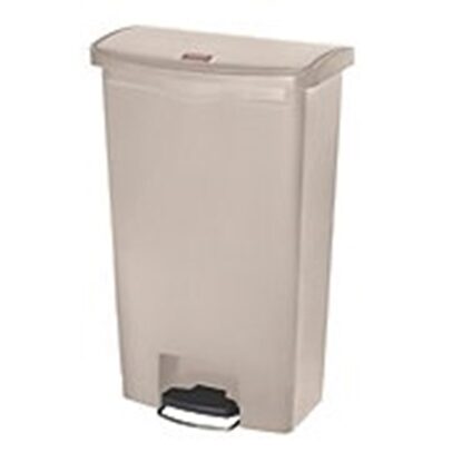 Waste Can, Step-on, Slim Jim®, Rectangular, Beige, 18 Gallon, 19 3/4" x 16 1/2" x 261/2", Each