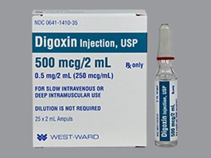Digoxin Ampules, 500mcg/2mL (250mcg/mL), 25x2mL per Tray