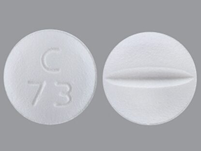 Metoprolol Tartrate, 25mg, 100 Tablets/Bottle